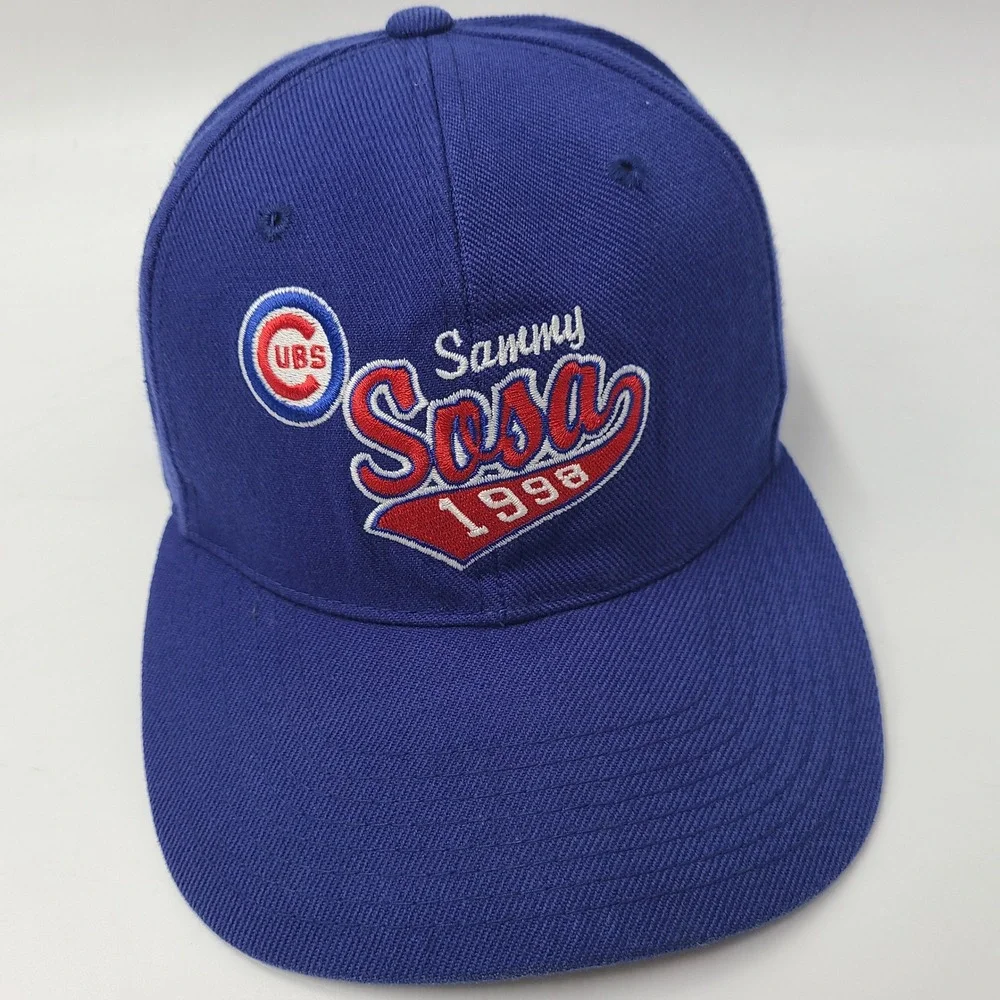 Vintage Chicago Cubs Hat Snapback Sports Specialties Blue MLB Sammy‎ Sosa 1998